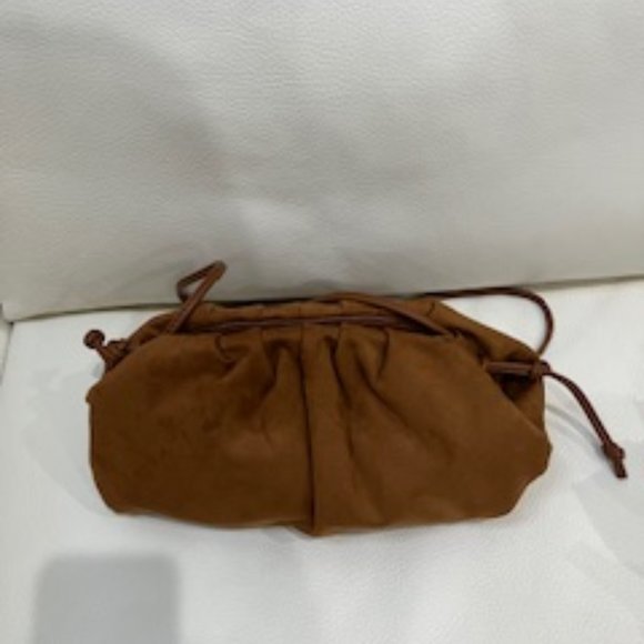 Banana Republic Brown Vegan Suede Soft Pouch Crossbody bag (BNWOT) - Picture 1 of 7